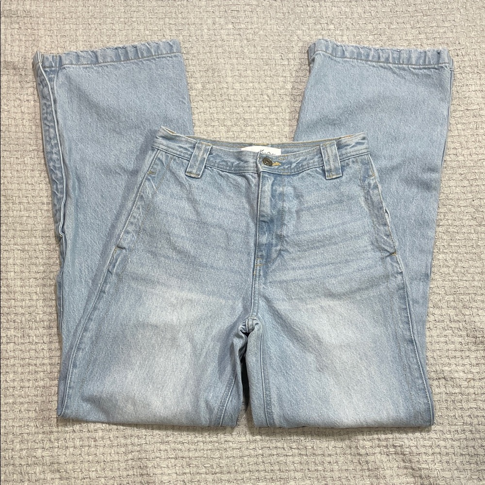 KanCan Light Wash #KC8724L Trouser Snap Leg Denim Jeans Size 3/25